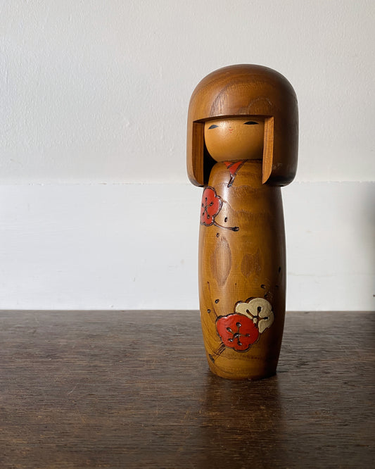 vintage plum blossom kokeshi
