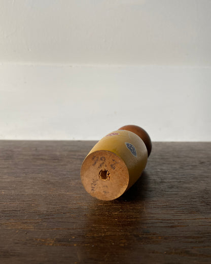 vintage yellow kimono kokeshi