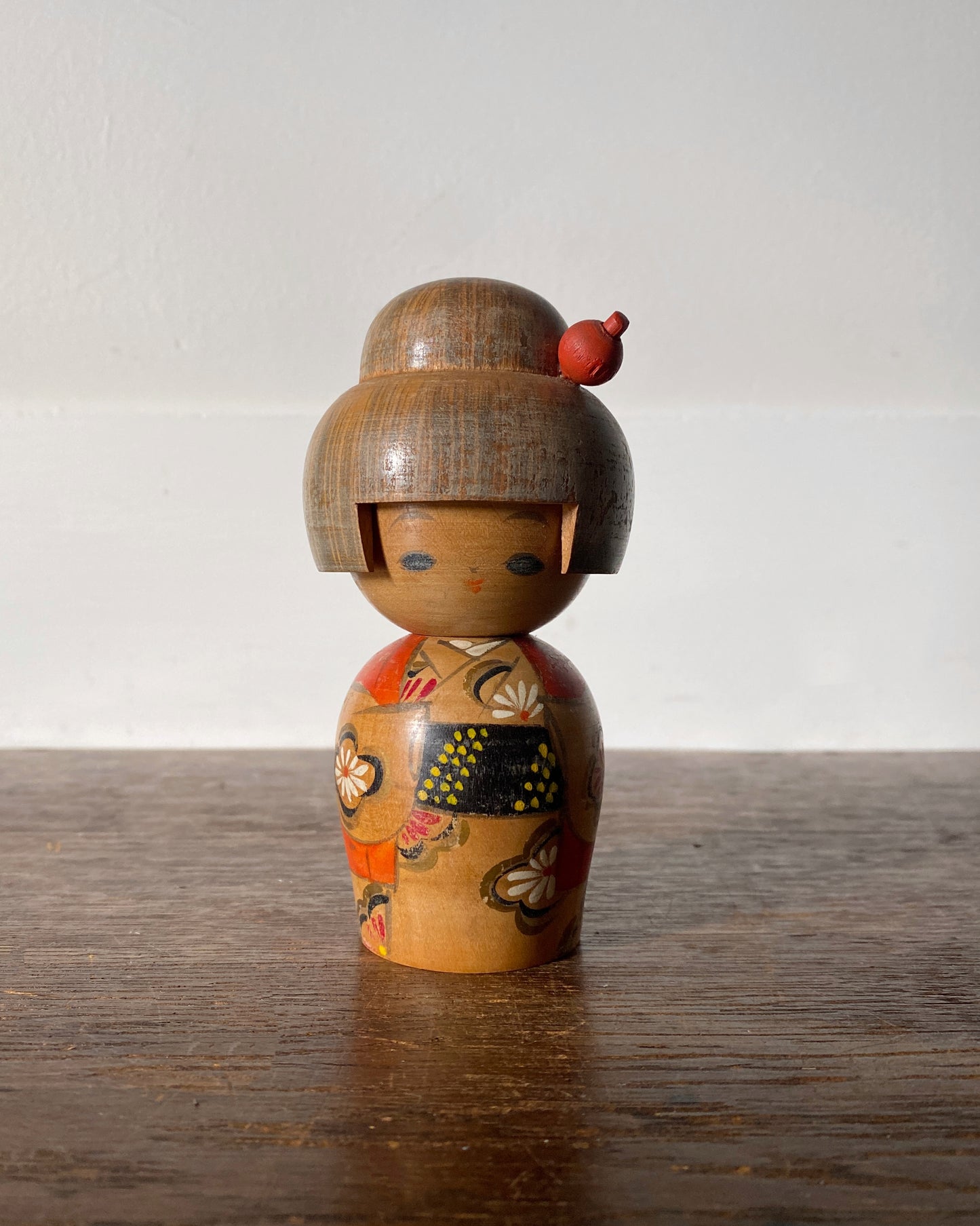 vintage floral kimono kokeshi