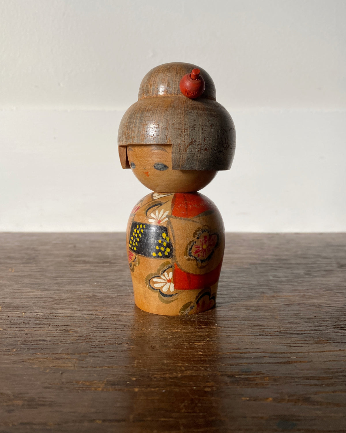 vintage floral kimono kokeshi