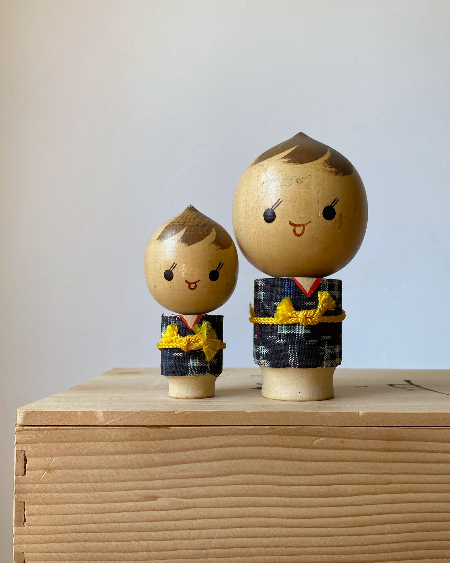 vintage kokeshi dolls