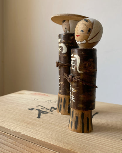 vintage kokeshi dolls