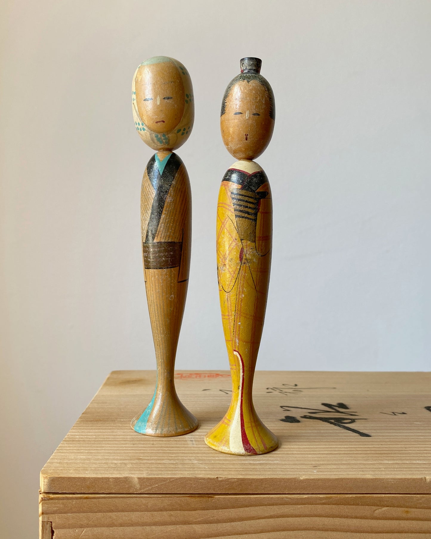 vintage kokeshi dolls