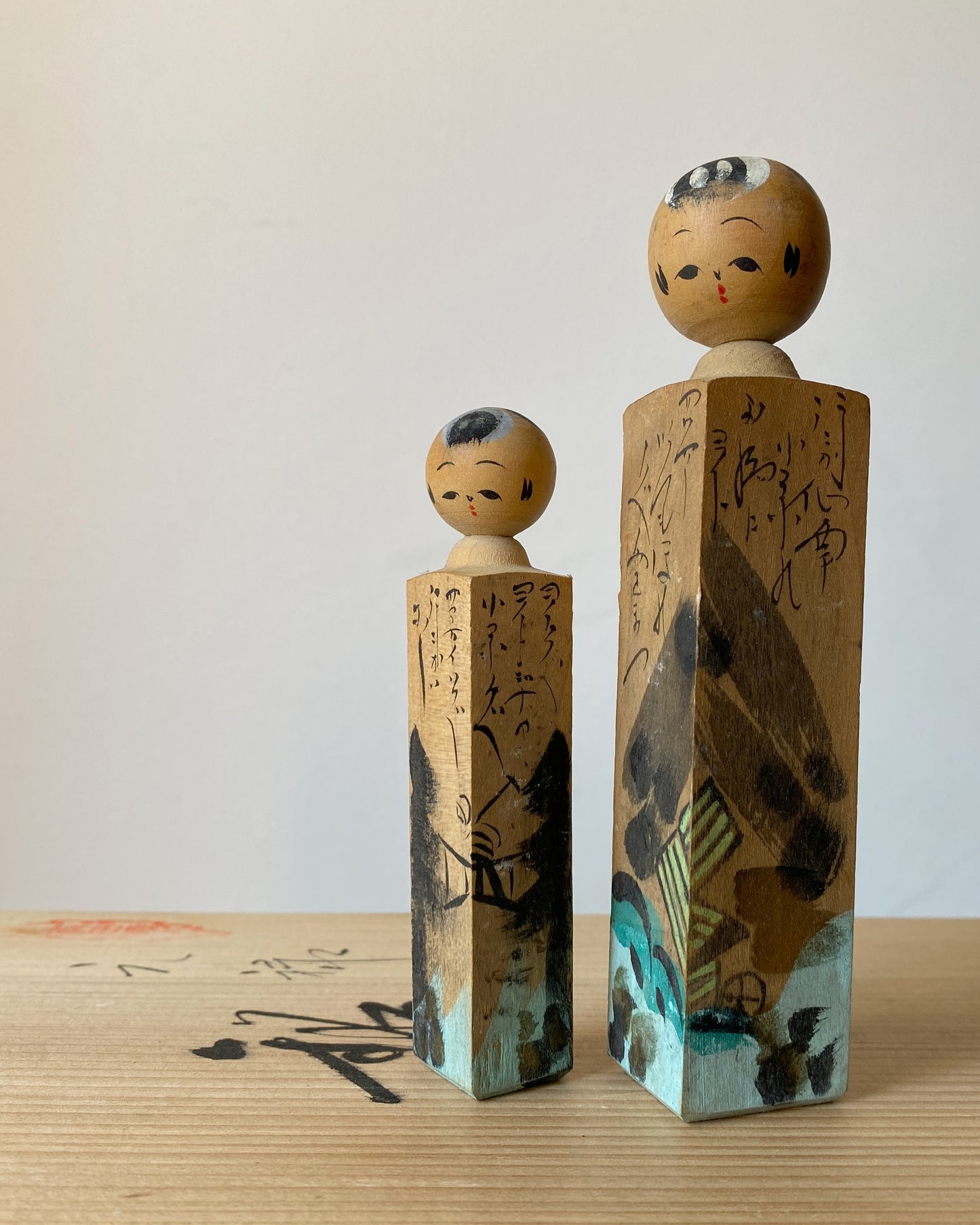 vintage kokeshi dolls