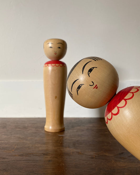 vintage natural wood kokeshi