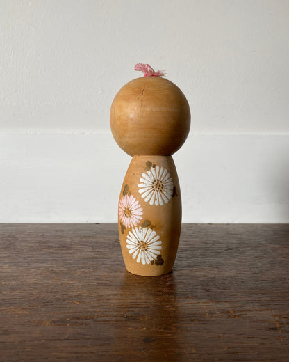 vintage chrysanthemum kokeshi