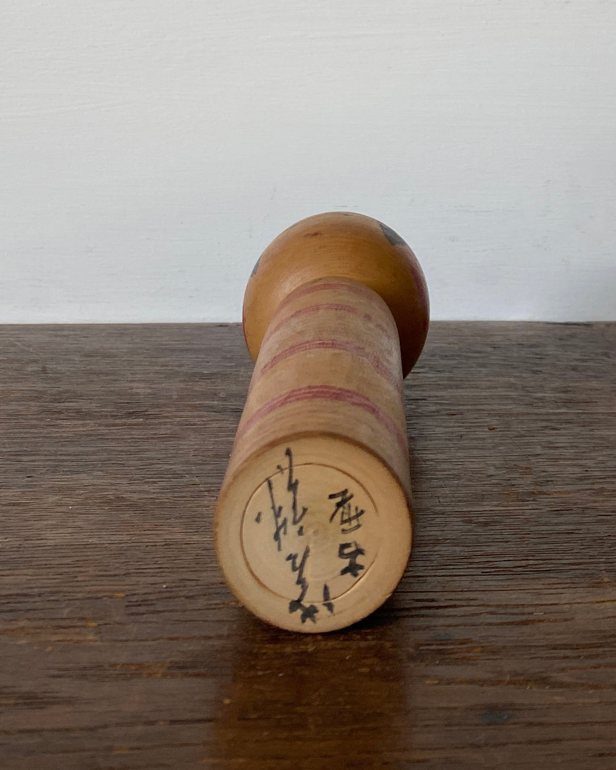 vintage red stripe kokeshi