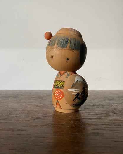 vintage Mount Fuji kokeshi
