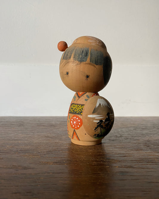 vintage Mount Fuji kokeshi