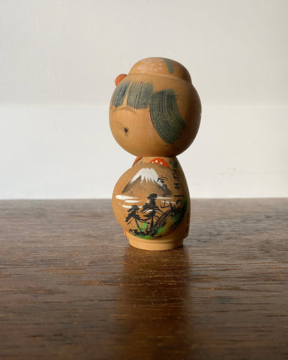vintage Mount Fuji kokeshi