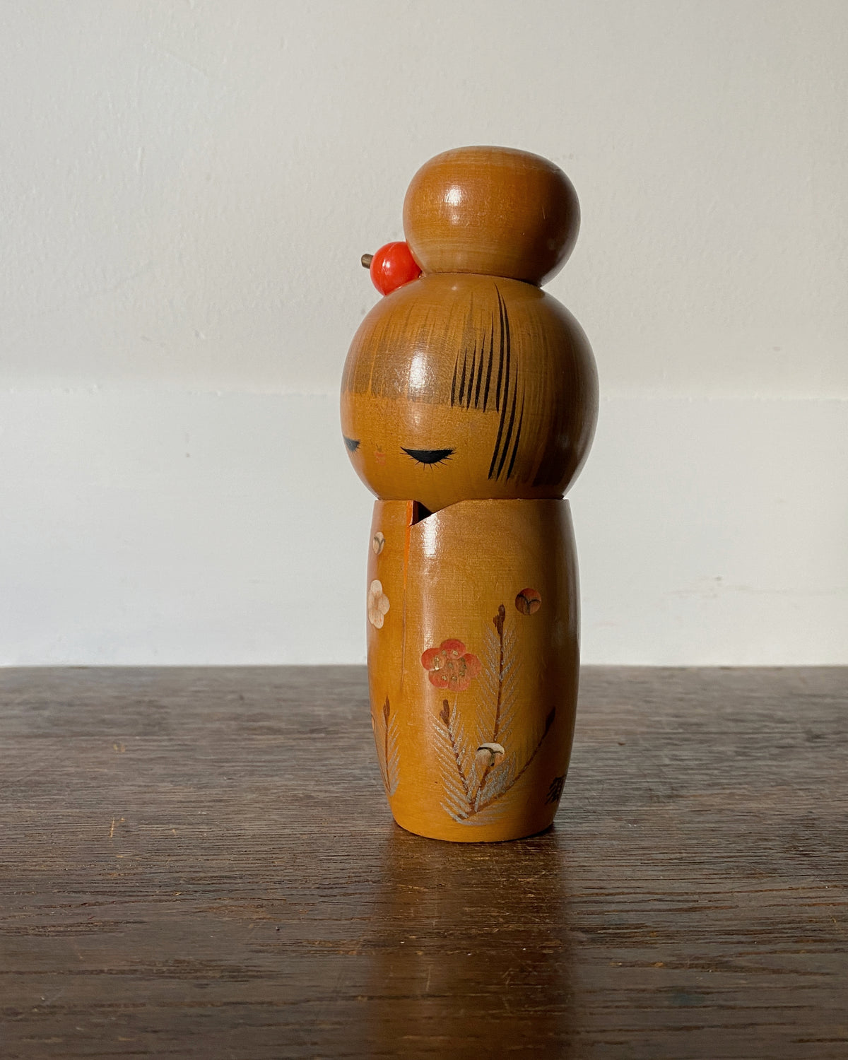 vintage blossom branch kokeshi