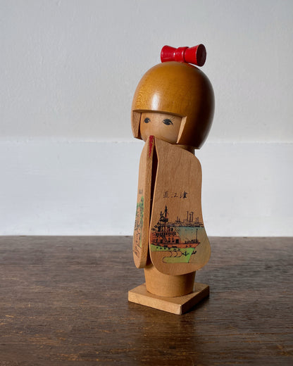 vintage harbour souvenir kokeshi