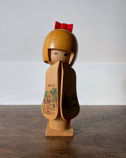 vintage harbour souvenir kokeshi