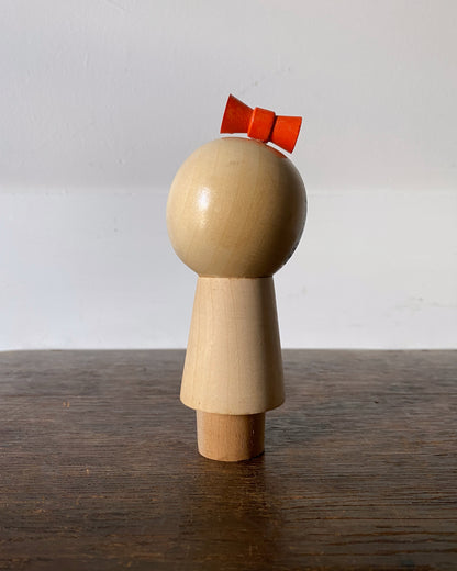 vintage market scene kokeshi