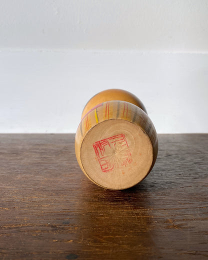 vintage striped kimono kokeshi