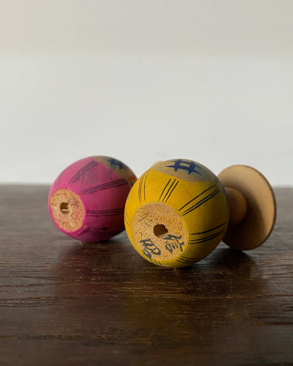 vintage traveller kokeshi pair