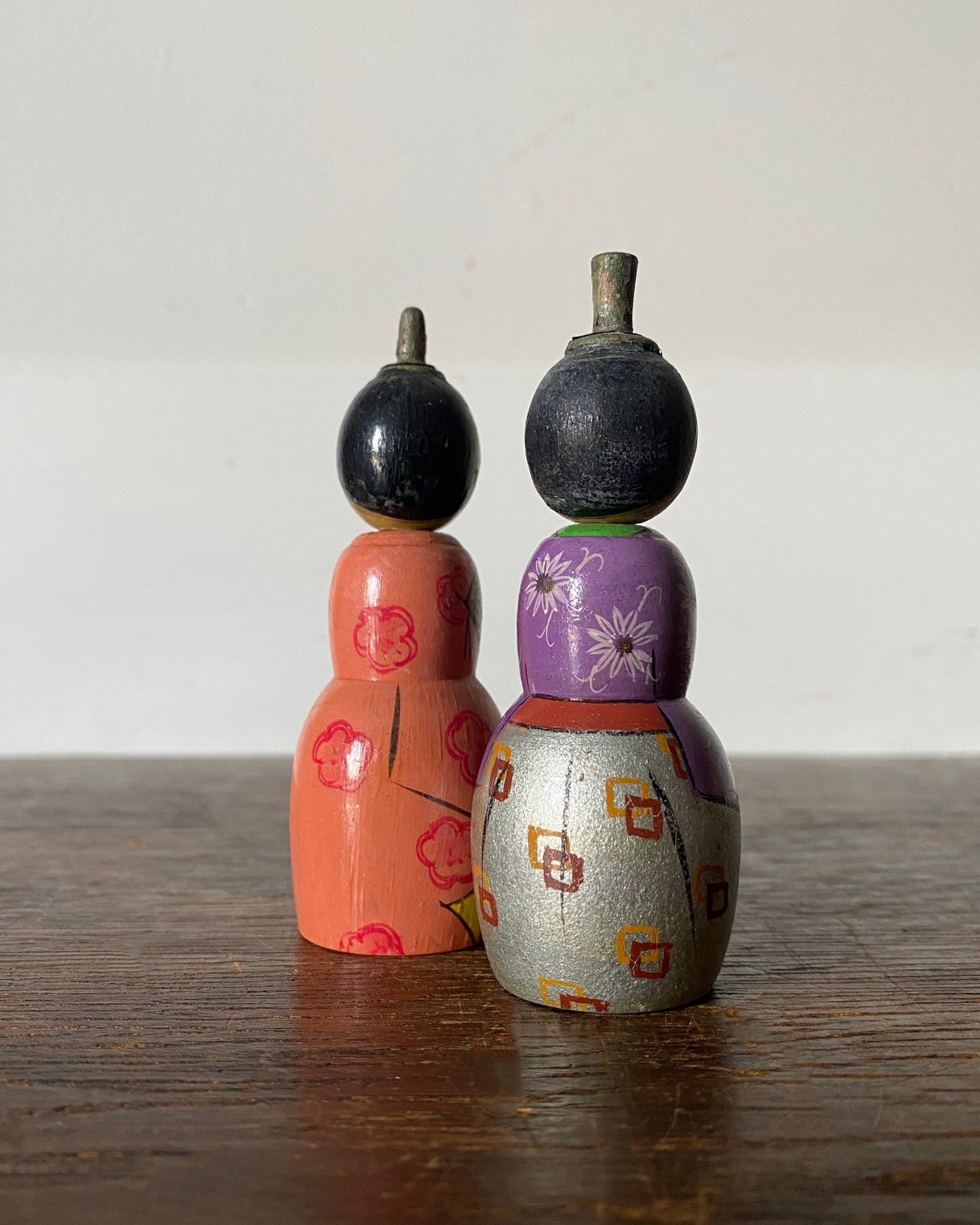 vintage Hina-style wooden pair