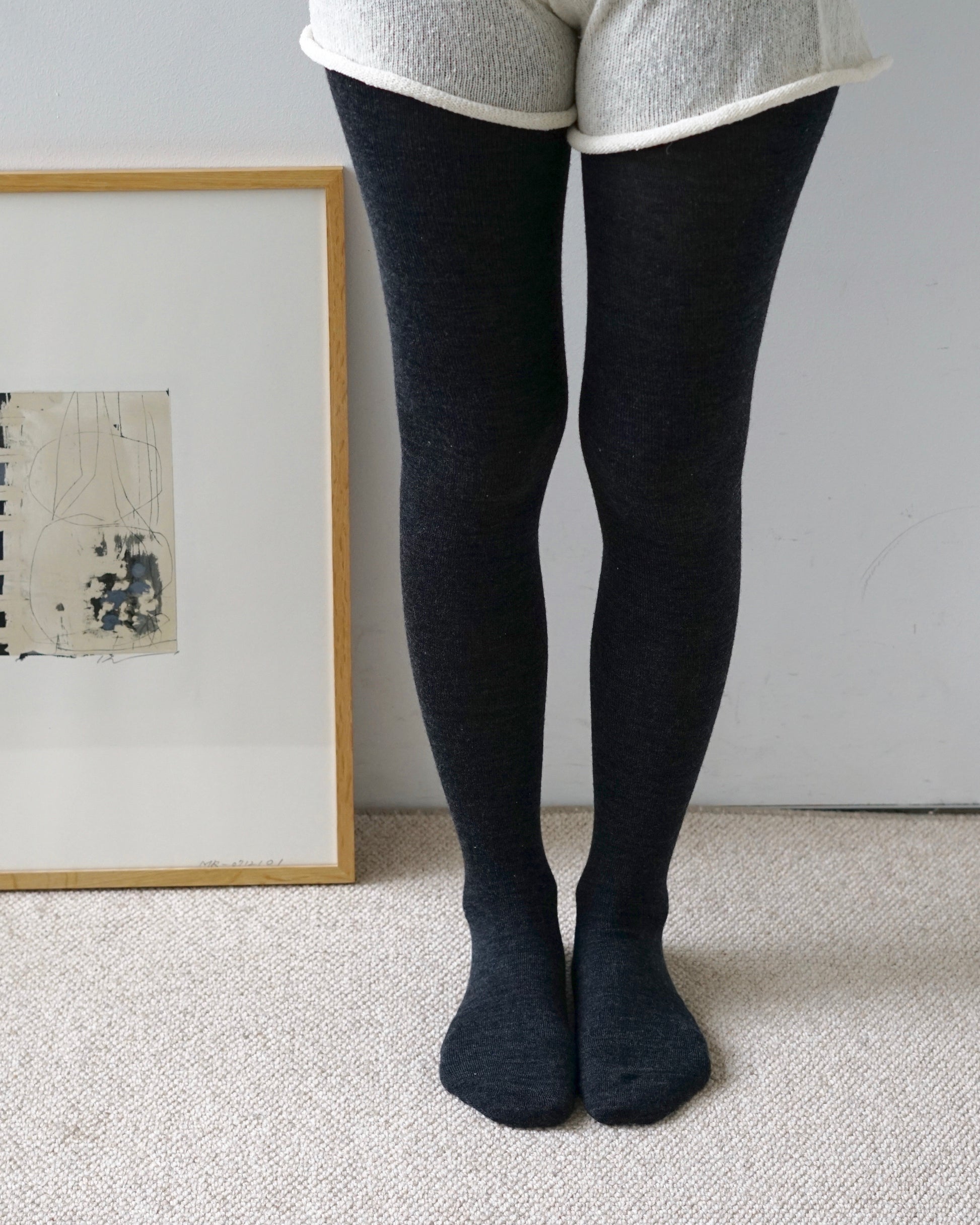 Ribbed Wool Black Wooly Tights Buy Black Knitted Tights Pack From