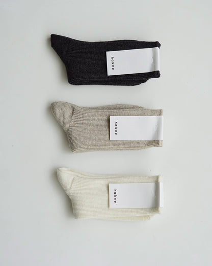 hakne : wool cashmere ribbed socks