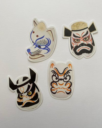 kiku print : vinyl sticker - oni mask #1