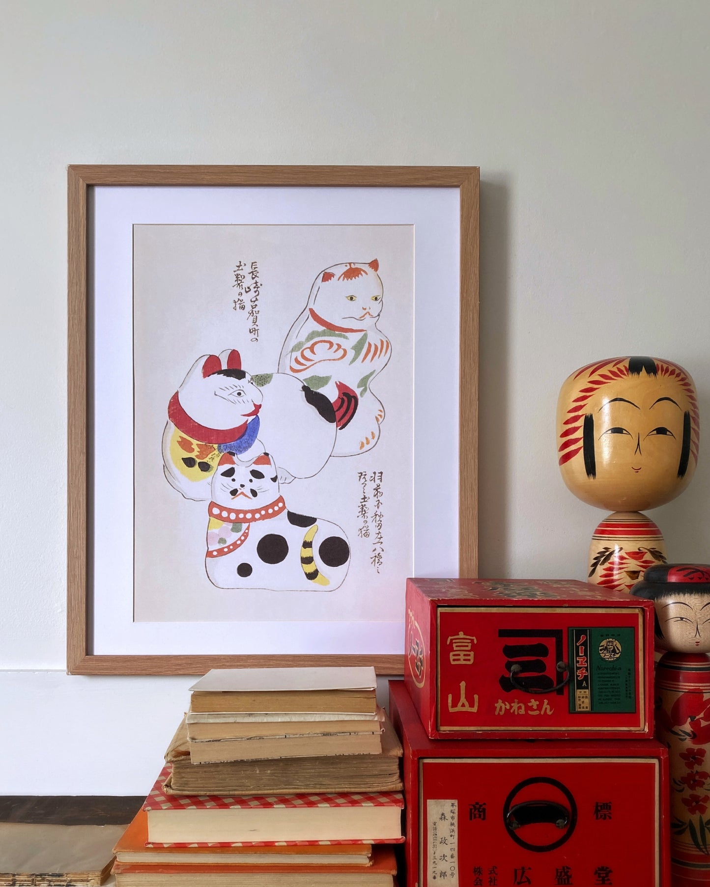 kiku print : A3 print - cats of edo