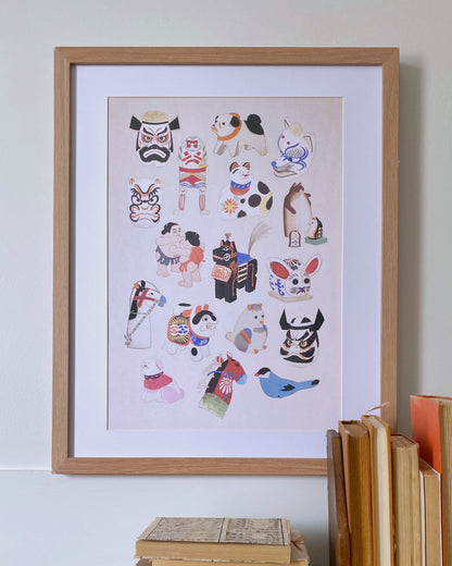 kiku print : A3 print - omocha