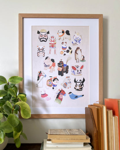 kiku print : A3 print - omocha