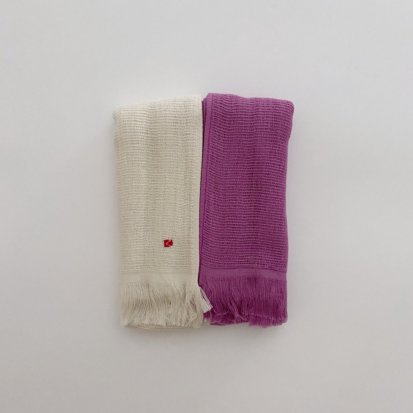 hac : cotton scarf in pink & chalk