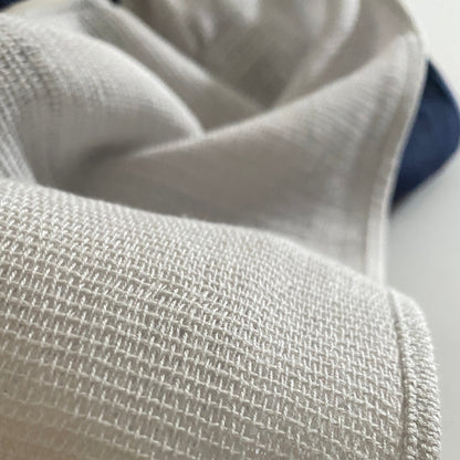 hac : cotton scarf in navy & light grey