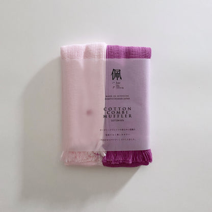 hac : cotton scarf in fairy floss & orchard