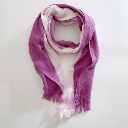 hac : cotton scarf in fairy floss & orchard