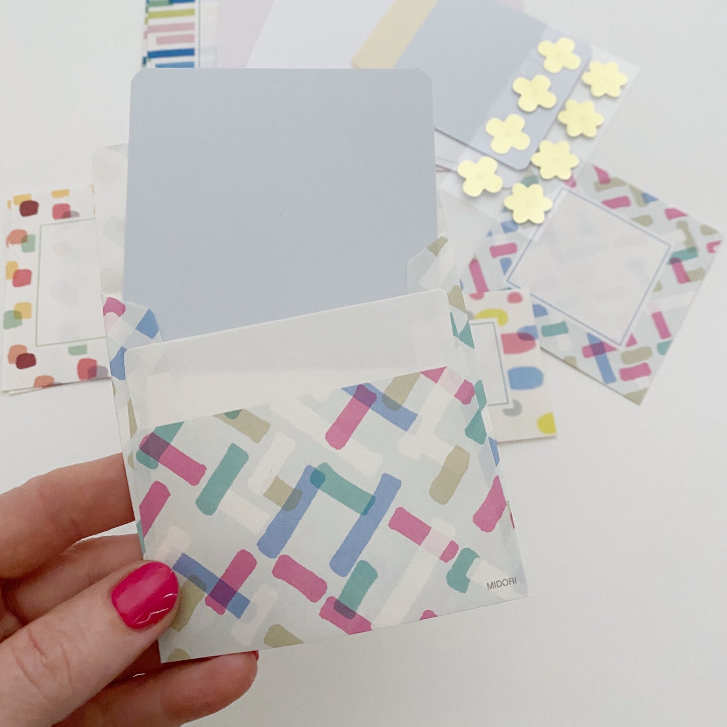 midori : card & envelope set - stripe