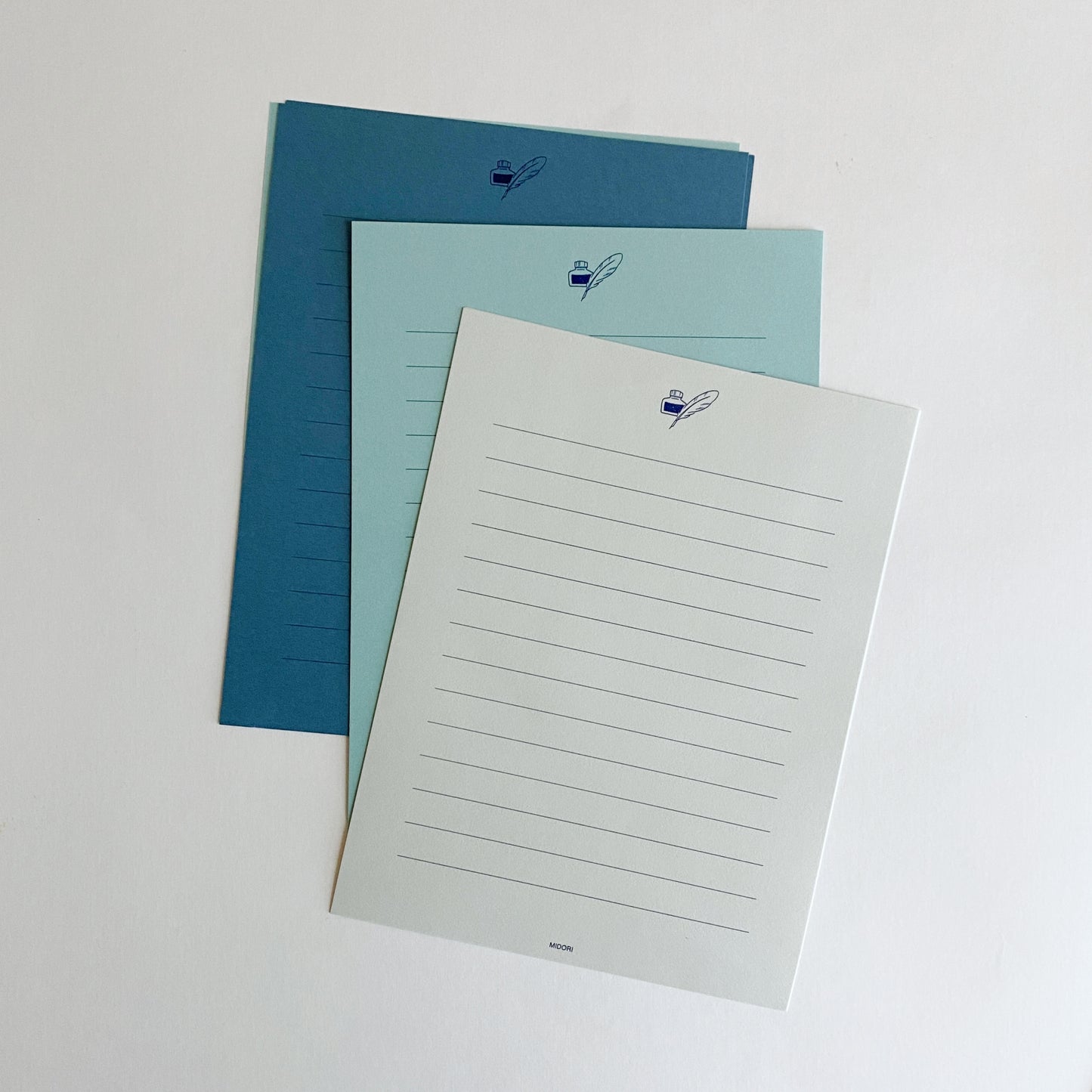 midori : letter & envelope set - blue