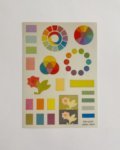 kiku print : vinyl sticker sheet - colour chart
