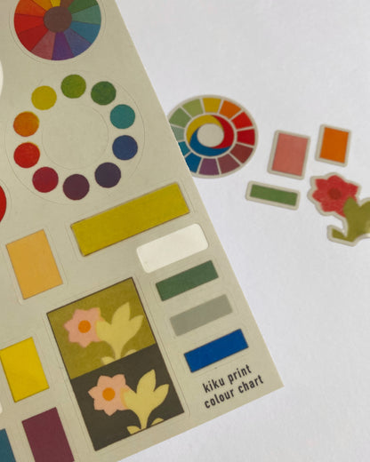 kiku print : vinyl sticker sheet - colour chart