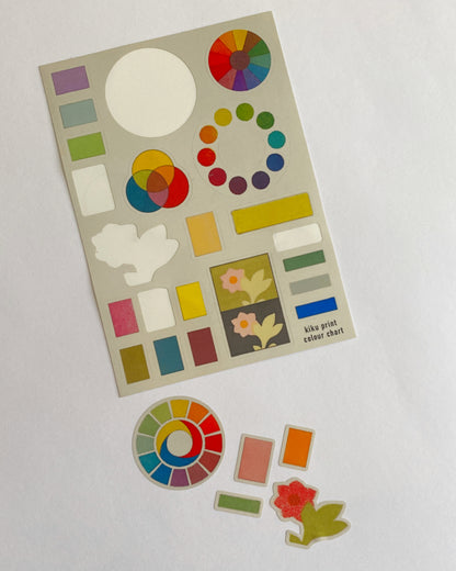 kiku print : vinyl sticker sheet - colour chart