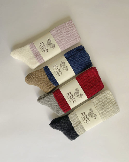 NISHIGUCHI KUTSUSHITA : oslo mohair wool pile sock