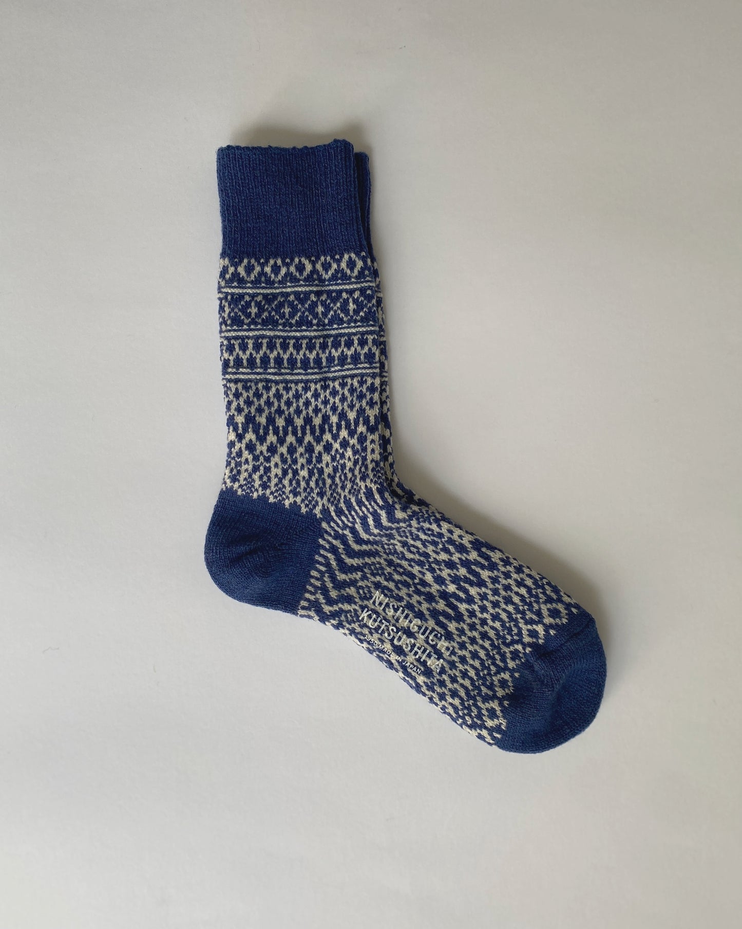 NISHIGUCHI KUTSUSHITA : oslo wool jacquard sock