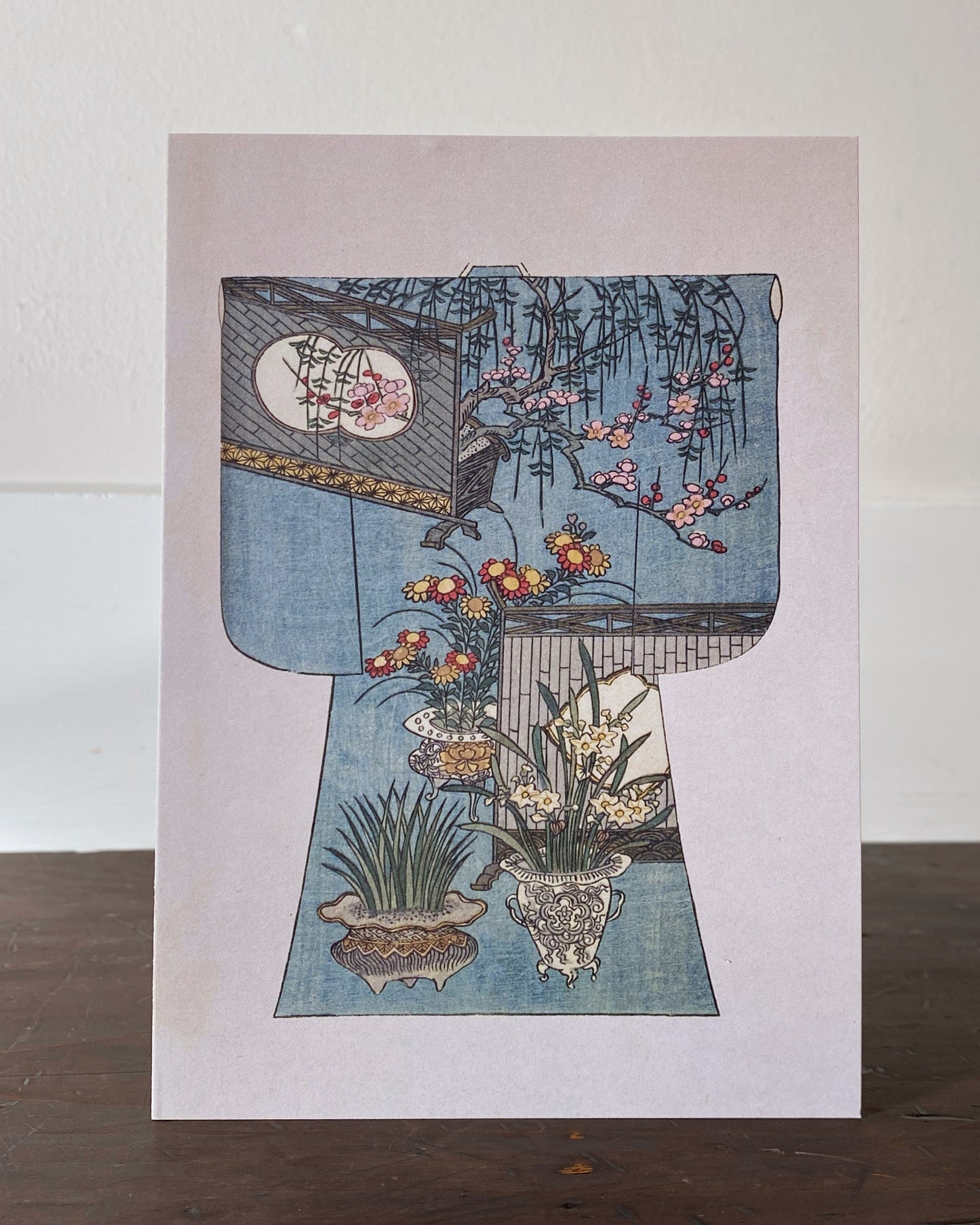 kiku print : greeting card - bonsai