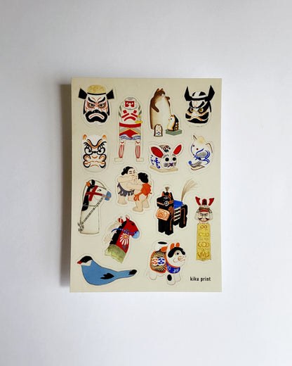 kiku print : vinyl sticker sheet - omocha