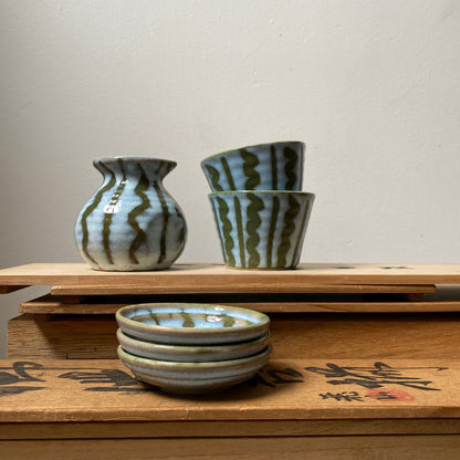 vintage ceramic japanese saké bottle