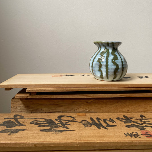 vintage ceramic japanese saké bottle