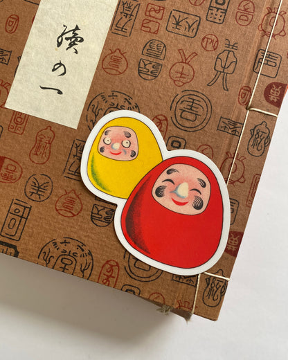 kiku print : vinyl sticker - daruma duo