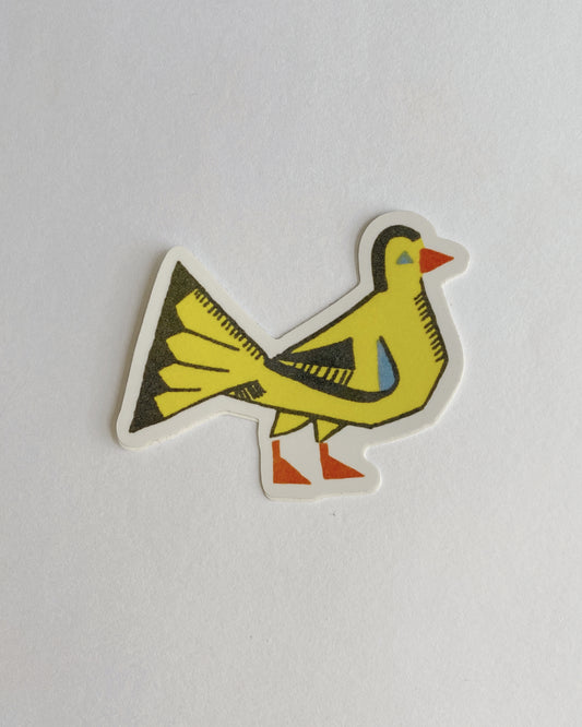 kiku print : vinyl sticker - kiiro bird