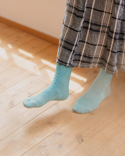 memeri : linen ribbed socks