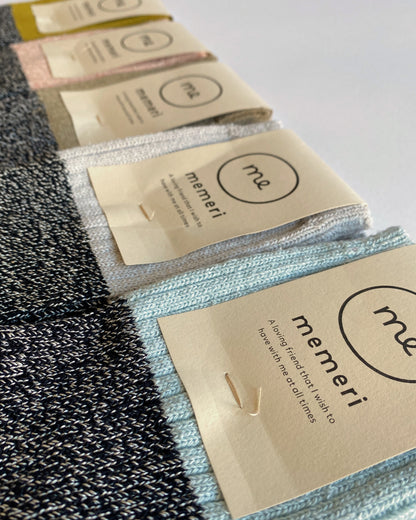 memeri : silk ribbed socks