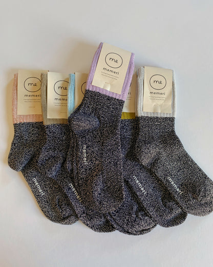 memeri : silk ribbed socks