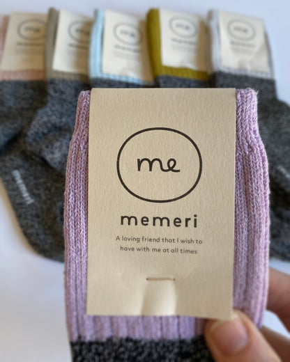 memeri : silk ribbed socks