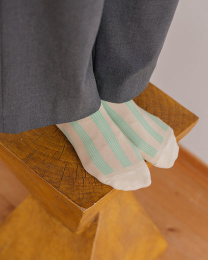 memeri : supima cotton striped socks