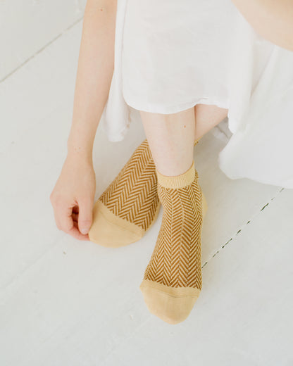 memeri : giza cotton herringbone socks